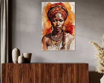 Abstrat Painting of African Woman