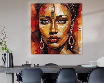 Abstrat Painting of African Woman
