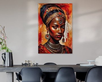 Abstrat Painting of African Woman
