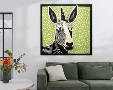 Portrait d'âne folklorique fantaisiste sur Aloke Design