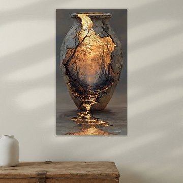 De Natuur in een Stenen Kruik van Gelissen Artworks