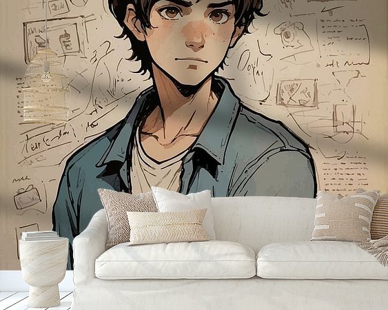 Voorbeeld van het werk in een kamer