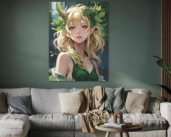 Voorbeeld van het werk in een kamer