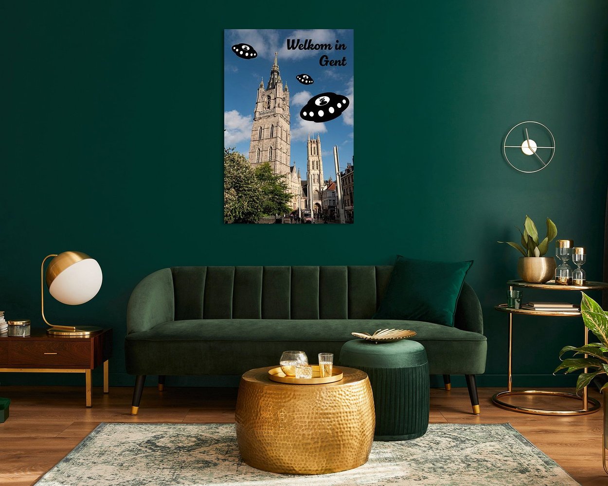 Voorbeeld van het werk in een kamer