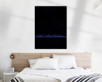 Rothko style abstract painting in black and cobalt blue by Dina Dankers