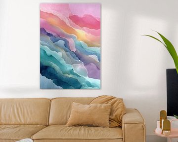 Pastel dreamscape with glitter by Niklas Maximilian