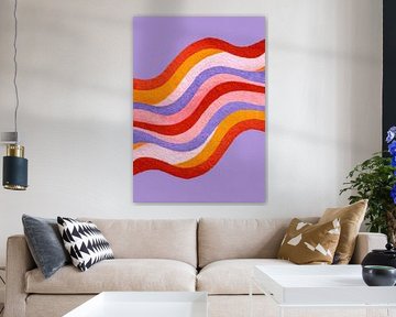 Colourful wave felt texture illustration by Niklas Maximilian