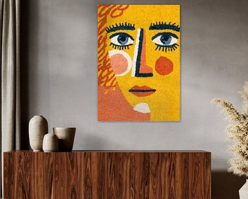 Colourful portrait of a woman illustration by Niklas Maximilian