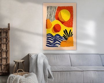 Abstrakte Sonne und Strand Illustration