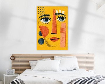 Retro face illustration pastel by Niklas Maximilian