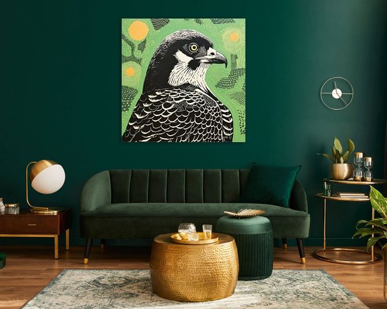 Voorbeeld van het werk in een kamer