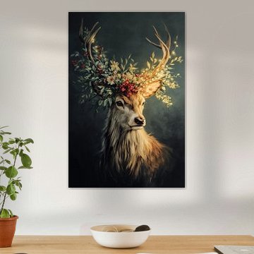 Deer dressed in Christmas spirit by Studio BB