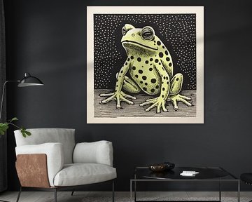 Whimsy Folk Starfield Frog (grenouille) sur Aloke Design