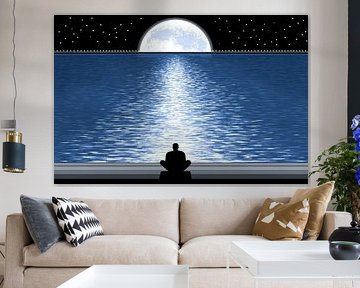 spiritual image meditation by the sea by Egon Zitter