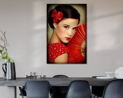 Voorbeeld van het werk in een kamer