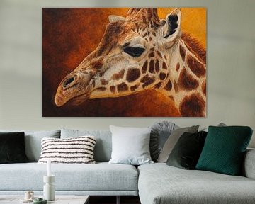Giraffensonnenschein in warmem Realismus von Eva Lee