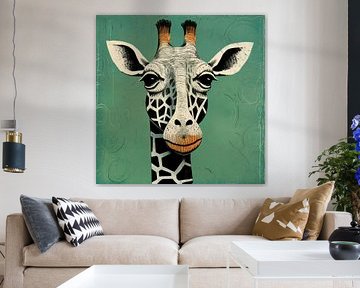 Grillig Folk Giraffe Portret