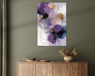 Purple abstract painting - Mystical luxury artwork by Joriali Abstract