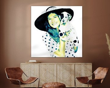 mooie vrouwen met hond