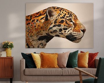 Luipaard in Papieren Patronen Kunstzinnig en Wild