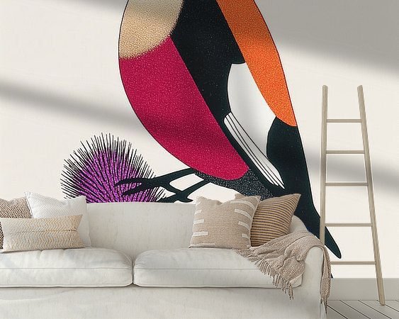 Voorbeeld van het werk in een kamer