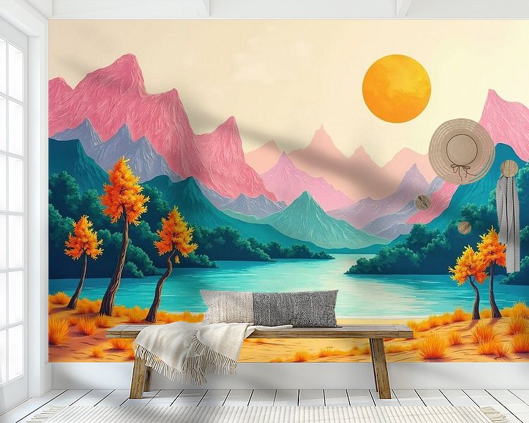 Voorbeeld van het werk in een kamer
