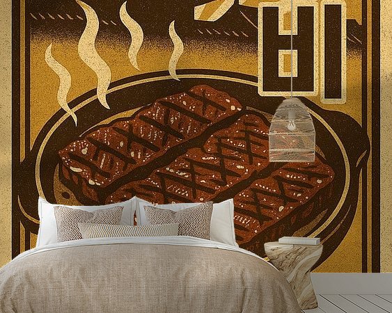 Voorbeeld van het werk in een kamer