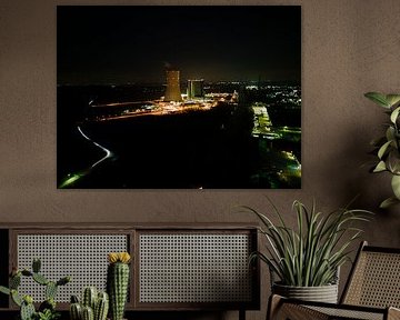 Power station at night by Christian Borgert