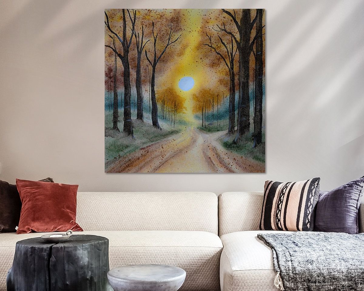 Voorbeeld van het werk in een kamer