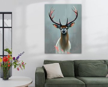 Silhouette de tête de cerf minimaliste