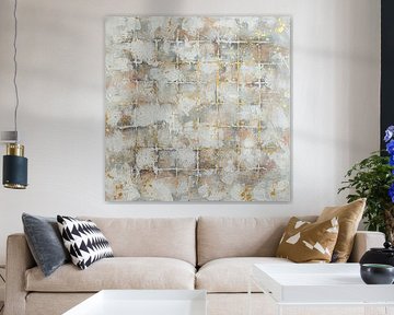 Original Abstract painting in rough textures with gold by STUDIO MINIMAL ART