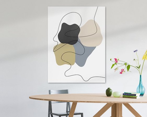 Voorbeeld van het werk in een kamer