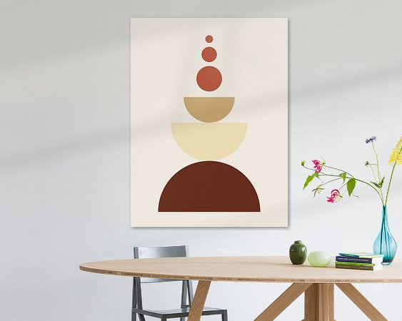 Voorbeeld van het werk in een kamer