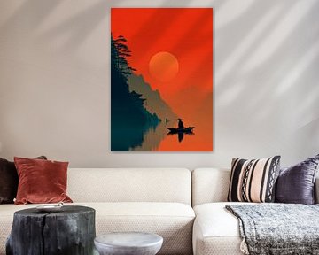 Gouden zonsondergang van R Pevitanada