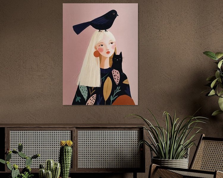Voorbeeld van het werk in een kamer