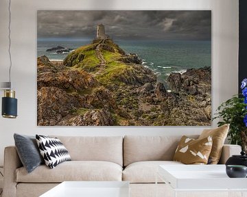 A landscape of a lighthouse in Wales by Karin Broekhuijsen