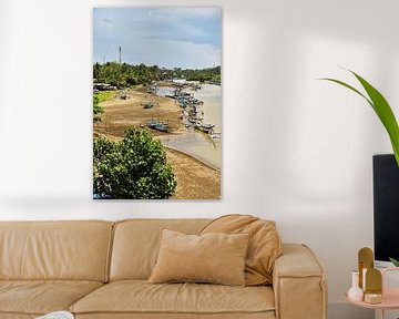 Coastal life and local boats on the island of Java by Frank Photos