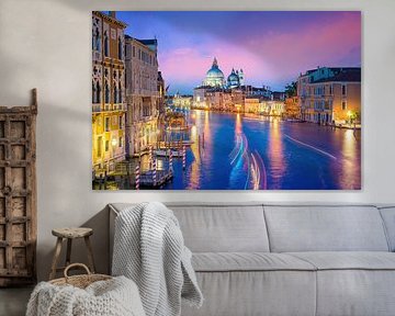 Dämmerung über dem Canal Grande, Venedig, Italien