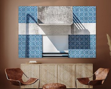 Play of light in blue - modern azulejos in the Portuguese sunlight by NZME Photography