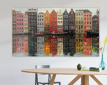 Buntes Damrak in Amsterdam von Thea