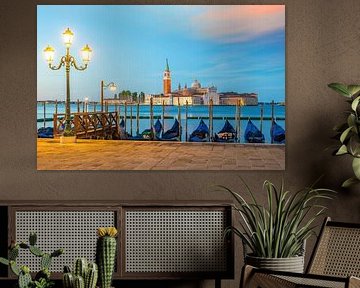 Lamplight und San Giorgio Maggiore, Venedig, Italien