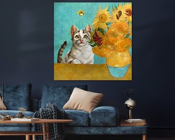 Vincent van Gogh's Cat (and a butterfly) by Marja van den Hurk