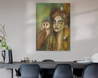 Voorbeeld van het werk in een kamer