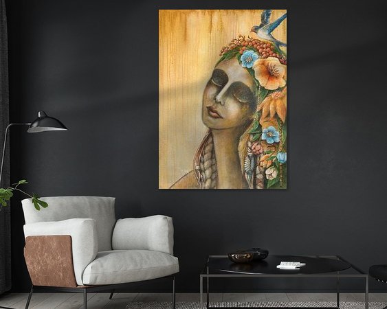 Voorbeeld van het werk in een kamer