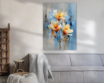 Magnolia blossom - Modern canvas art by Niklas Maximilian