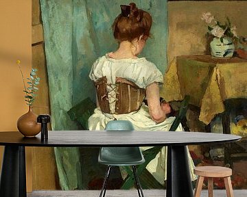 Atelier zittend meisje, Coba Ritsema