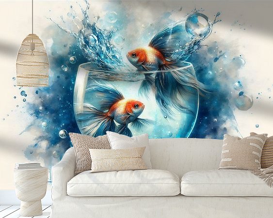 Voorbeeld van het werk in een kamer