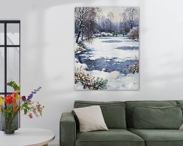 Verstilde Vijver in Winter van Studio BB