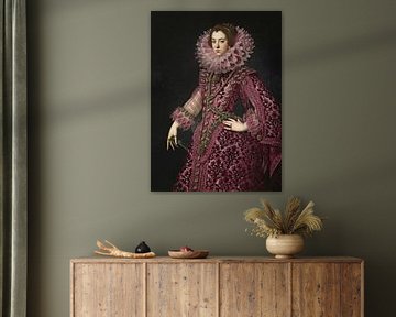 Königin Elisabeth von Bourbon in Pink