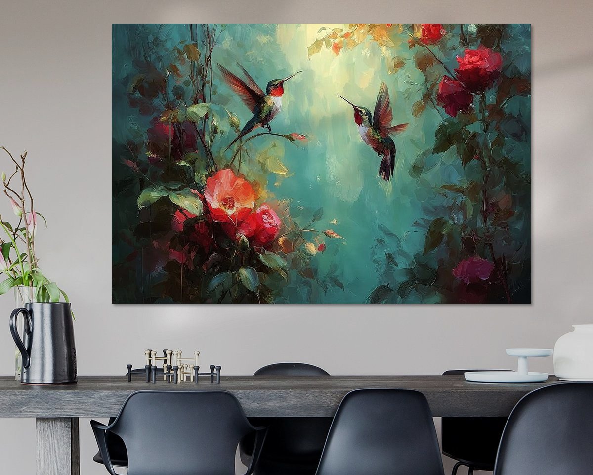 Voorbeeld van het werk in een kamer